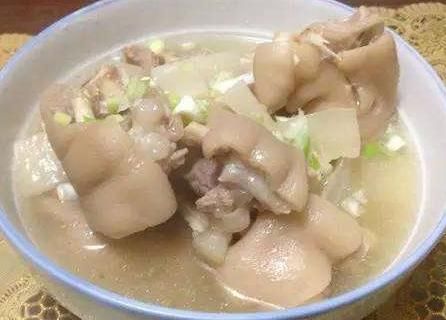 萝卜猪脚汤,营养效果