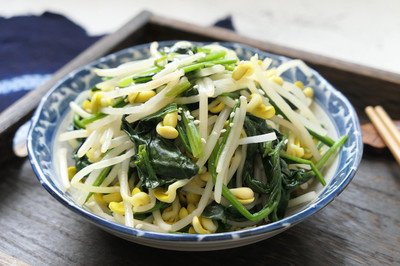 黄豆芽,菠菜