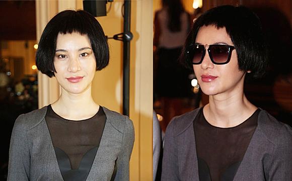 狗啃式刘海choppy bangs够非主流女生 透明色八字刘海扎法
